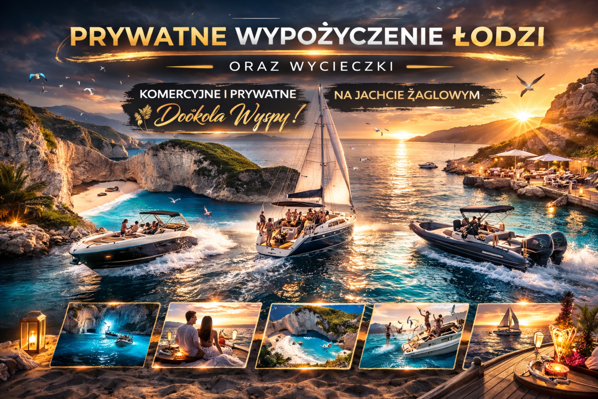 Wycieczki łodzią i jachtem na Zakynthos