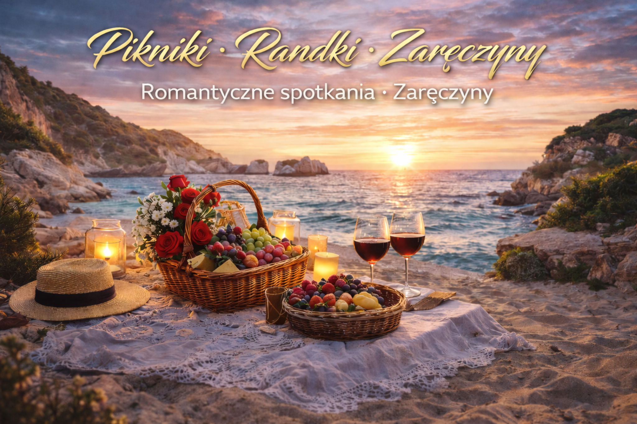 Romantyczne pikniki i zaręczyny na plaży